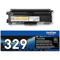 Brother TN329BK Black High Yield Laser Toner Cartridge