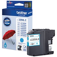 Brother LC225XLC Cyan High Yield Inkjet Cartridge