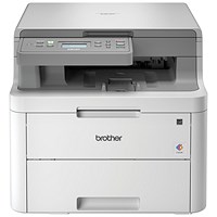 Brother DCP-L3510CDW A4 Wireless 3 in 1 Colour Laser Printer, White