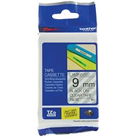 Brother P-Touch TZe-121 Label Tape, Black on Clear, 9mmx8m