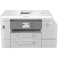 Brother MFC-J4540DW A4 Wireless All-In-One Colour Inkjet Printer, Includes high capacity cartridge bundle, White