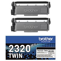 Brother TN-2320TWIN Toner Cartridge HY Black Twinpack TN2320TWIN
