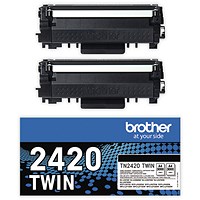 Brother TN-2420TWIN Toner Cartridge HY Black Twinpack TN2420TWIN