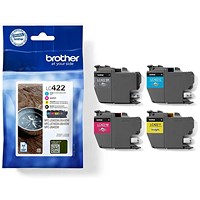 Brother LC422 Inkjet Cartridge CMYK Multipack LC422VAL Brother LC422 Inkjet Cartridge CMYK Multipack LC422VAL