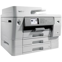 Brother MFC-J6957DW A3 Wireless All-In-One Colour Inkjet Printer, White
