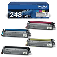 Brother TN-248 Toner Cartridges Value Pack CMYK Multipack TN248XLBK