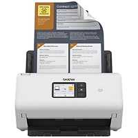 Brother ADS-4550W Desktop Document Scanner with Wired and Wireless Connectivity ADS4550WZU1