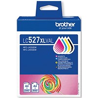 Brother LC527XLVAL Ink Cartridge High Yield Value Pack CMYK LC527XLVAL