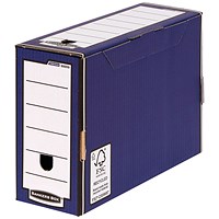 Fellowes Bankers Box Premium Transfer Files, Foolscap, Blue & White, Pack of 10