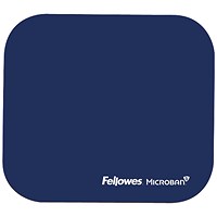Fellowes Microban Mouse Mat, Antibacterial, Non-slip, Blue Fellowes Microban Mouse Mat, Antibacterial, Non-slip, Blue