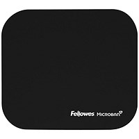 Fellowes Microban Mouse Mat, Antibacterial, Non-slip, Black Fellowes Microban Mouse Mat, Antibacterial, Non-slip, Black