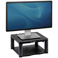 Fellowes Premium Monitor Stand, Adjustable Height, Black