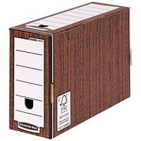 Bankers Box Premium 127mm Transfer File Woodgrain (Pack of 5)