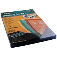 Fellowes PVC Binding Covers, 200 micron, Clear, A4, Pack of 100