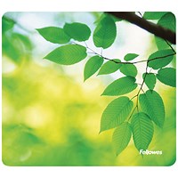 Fellowes Earth Series Mouse Mat, Recycled, Leaf Print Fellowes Earth Series Mouse Mat, Recycled, Leaf Print