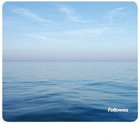 Fellowes Earth Series Mouse Mat, Recycled, Blue Ocean Print Fellowes Earth Series Mouse Mat, Recycled, Blue Ocean Print