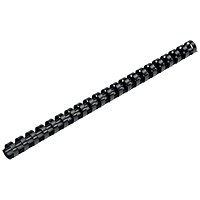 Fellowes Apex Plastic Binding Combs, 21 Ring, 6mm, Black, Pack of 100