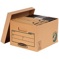 Fellowes Bankers Box Earth Series Budget Storage Boxes, Brown, Pack of 10