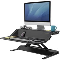 Fellowes Lotus Sit-Stand Workstation Lift Technology, Black