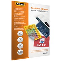 Fellowes Admire EasyMove A3 Laminating Pouches (Pack of 25)
