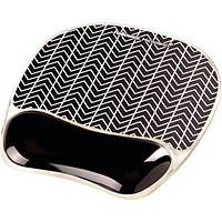 Fellowes Photo Gel Mouse Mat, With Wrist Rest, Chevron Design Fellowes Photo Gel Mouse Mat, With Wrist Rest, Chevron Design