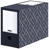 Bankers Box Decor 150mm Transfer File Midnight Blue/Grey (Pack of 5)