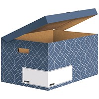 Bankers Box Decor Flip Top Box Blue (Pack of 5)