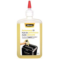 Fellowes Powershred Shredder Oil, Light Amber, 335ml Bottle