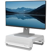 Fellowes Breyta Monitor Stand, Adjustable Height, White