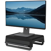 Fellowes Breyta Monitor Stand, Adjustable Height, Black