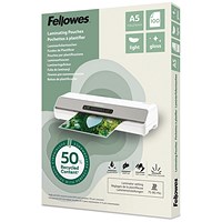Fellowes Recycled Laminating Pouches 80 Micron A5 Gloss (Pack of 100)