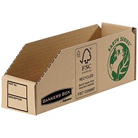 Bankers Box Storage Bin, Corrugated Fibreboard, Packed Flat, 76x280x102mm, Pack of 50