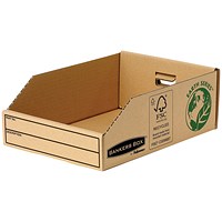 Bankers Box Storage Bin, Corrugated Fibreboard, Packed Flat, W200xD280xH102mm, Pack of 50