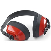 Beeswift Economy Headband Ear Defenders, Red Beeswift Economy Headband Ear Defenders, Red