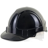 Beeswift Economy Vented Safety Helmet, Black Beeswift Economy Vented Safety Helmet, Black