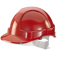 Beeswift Economy Vented Safety Helmet, Red