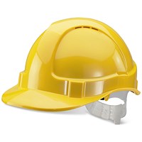 Beeswift Economy Vented Safety Helmet, Yellow
