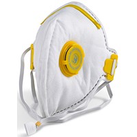 Beeswift Fold-Flat P3 Valved Mask, White, Pack of 20