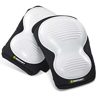 Beeswift Poly Ridged Knee Pads, White & Black