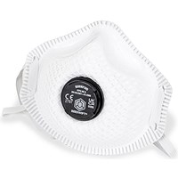 Beeswift P3 Vented Mesh Cup Mask, White, Pack of 5