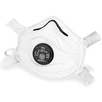 Beeswift Bbp3 Valved Mask, White, Pack of 5