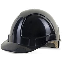 Beeswift Wheel Ratchet Vented Safety Helmet, Black Beeswift Wheel Ratchet Vented Safety Helmet, Black