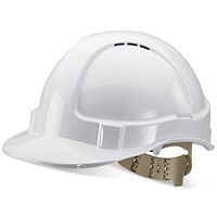 Beeswift Comfort Vented Safety Helmet, White Beeswift Comfort Vented Safety Helmet, White