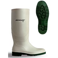 Dunlop Pricemastor PVC Non-Safety Wellington Boots, White, 3