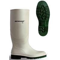 Dunlop Pricemastor PVC Non-Safety Wellington Boots, White, 13