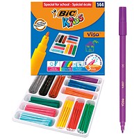 Bic Kids Visa Felt Tip Pens Fine Tip Assorted (Pack of 144)