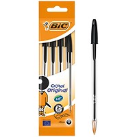 BIC Cristal Multicoloured Ballpoint Pens, Assorted Colours Everyday Wide  Nib Biropens (1.6mm), Pack of 20