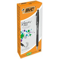 Bic Velocity Pro Mechanical Pencil, Comfort-grip, Retractable, Pack of 12