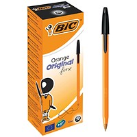 Bic Orange Ball Pen, Black, Pack of 20