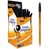 BIC Soft Feel Fine Point Black Ball Pen, 12-Count